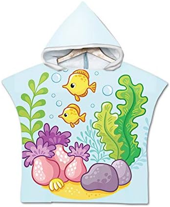 Детска Баня ACOMOO Кърпа, Хавлия Детски Cartoony Модел С Качулка Плажна Пончо За Басейна Плуване Одеало за момичета