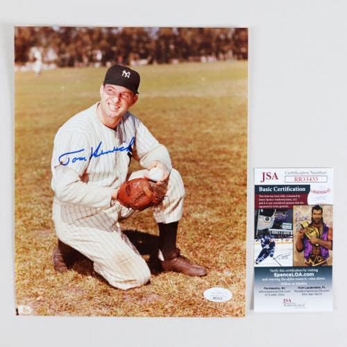 Томи Хенрих Подписа снимка 8 × 10 Янкис – COA JSA - Снимки на MLB с автограф
