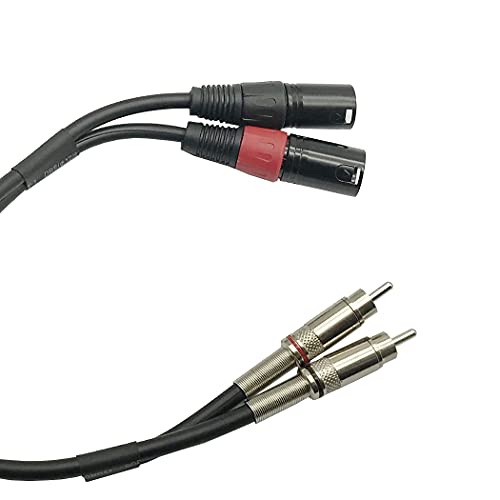 MMNNE Двойна Штекерный кабел RCA към XLR, Двойна Штекерный кабел RCA към Двойно Штекерному кабел XLR Връзка Стереозвука Hi-Fi Кабел За Микрофон, Кабел за свързване проводници