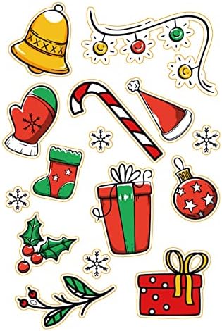 MESSIYO Коледна Стикер Дядо Бел Подарък на малкия Стикер Сладки Етикети за Опаковане на Подаръци Етикети Светещи Кутии Книга (F, Един Размер)