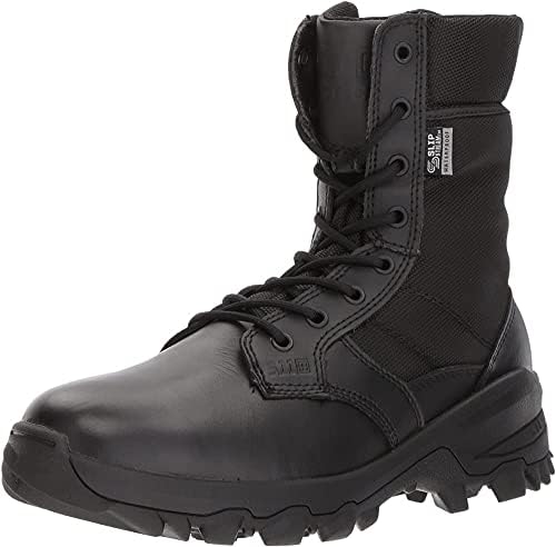 5.11 Тактически Мъжки 8-цолови Черни Кожени Водоустойчив Армейските обувки Speed 3.0, стил 12371