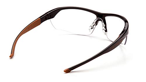 Защитни Очила Carhartt-CHB1110DT Braswell със защита от замъгляване, Черна Дограма, Прозрачни Лещи