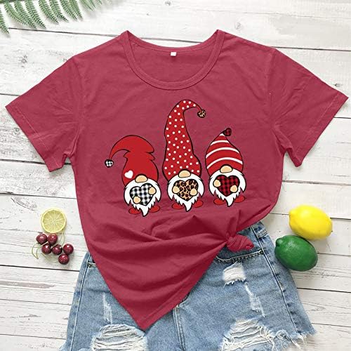 Риза В Свети Валентин, Женска Тениска с кръгло деколте Сърце на Любовта, Тениски с Графичен Принтом и Дълъг