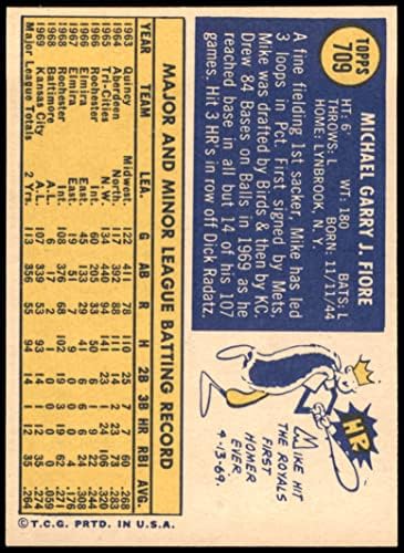 1970 Topps 709 Майк Фиоре Канзас Сити Роялз (Бейзболна картичка) VG/БИВШ Роялз