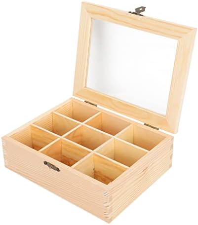 Органайзер за съхранение на грим Cabilock, Кутия за съхранение на Дървесни Етерични Масла, Дървена Кутия за съхранение на Етерични Масла, Дървена Поставка за показване
