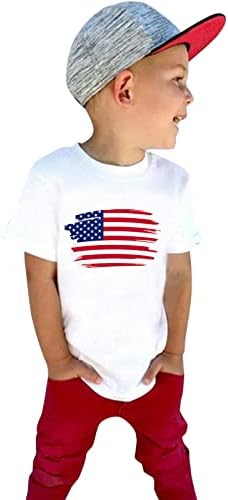За Деца, За малки Момичета и Момчета, на 4 юли, Лятна Тениска с Къс ръкав на Деня на Независимостта, Тениски,