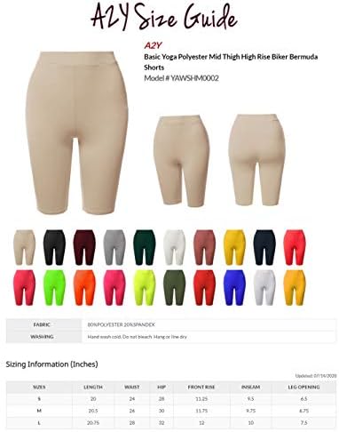 Дамски Основни Байкерские къси панталони-бермуди A2Y от полиестер за йога с висока засаждане до средата на бедрото