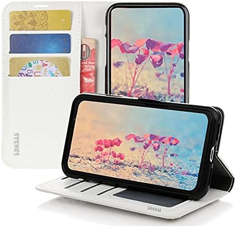 Чанта-портфейл STENES Bling за телефон, съвместим с OnePlus 9 Pro - Стилен - Кожен калъф с 3D-дизайн и ръчна изработка с перлената решетка и секси устни със защитно фолио за екран?