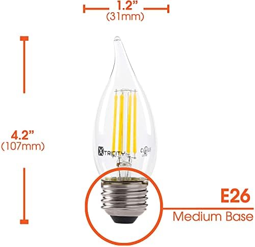 Полилей с прозрачна нишка с нажежаема жичка Xtricity LED с мощност 5,5 W, еквивалентна на 60 W Лампочкам Chandler, 500 Лумена,