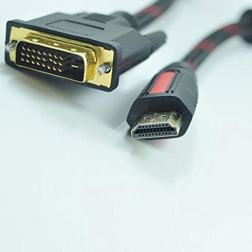 2 елемента Адаптер HDMI към DVI Адаптер HDI до HDMI 1080p Меден проводник 1,5 м