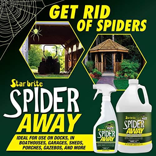 STAR BRITE Spider Away – Безопасно прогонва паяци и други вредители, без да причинява вреда - идеален за използване в гаражи,