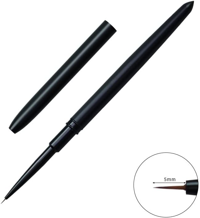 N/A Четка за дизайн на ноктите, писалка, която сочи Към линия за рисуване, Дизайнер, Дизайн, Гел за нокти, Типсы за декорация на маникюр (Цвят: черен размер: както е пока