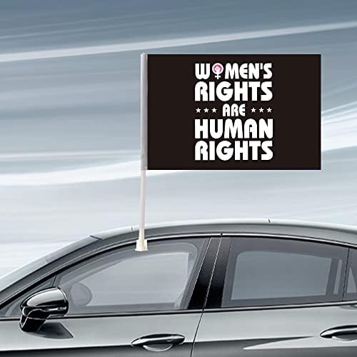 2 Опаковки женски знамена на прозорците на колата Правата на човека 12 x 18, включително поле за украса на прозорци на колата