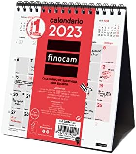 Finocam - 2023 Неутрално настолен календар за запис на Януари 2023 - декември 2023 (12 месеца)