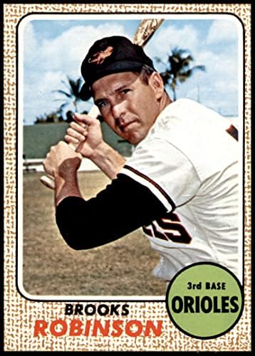 1968 Topps # 20 A Брукс Робинсън Балтимор Ориълс (Бейзболна картичка) (Обратна страна на златист цвят) EX/MT Orioles