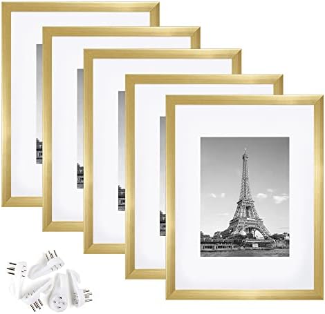 опростен набор от рамки за снимки 11x14 от 3 комплекти с набор от рамки за снимки 9x12 от 5