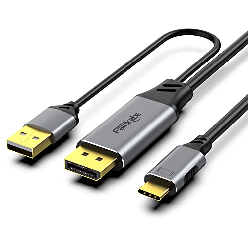 fairikabe DisplayPort-USB C 4K60Hz, Кабел Display Port-C USB с дължина на кабела 6,6 фута, конвертор DP Male в Type-C за преносим