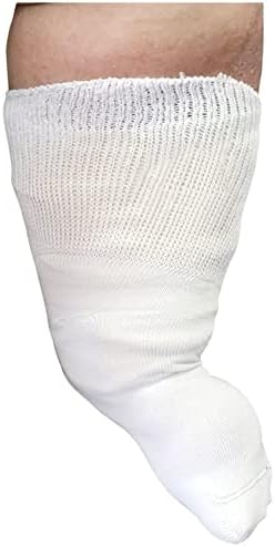 Бариатрический чорап при силен лимфедеме. Се простира в продължение на 30 см (2 чифта, бял)