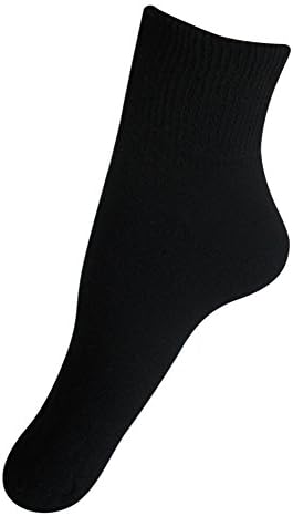 Диабет мъжки чорапи за глезените (3 опаковки), 10-13, Черни, Произведено в САЩ