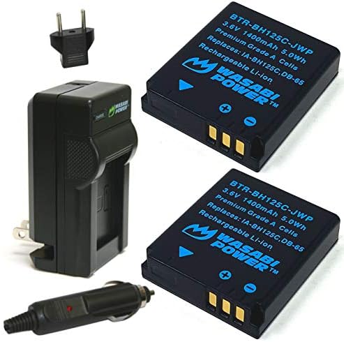 Батерия Wasabi Power (2 комплекта) и зарядно за Pentax D-LI106 и Pentax MX-1, X90