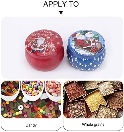 Подаръчни опаковки за бисквити SOIMISS 2 ЕЛЕМЕНТА. С Коледа Празни Калъпи за Свещи, Кръгли Кутии за бисквити, Коледни