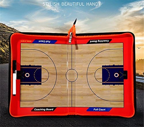 Баскетболни табла с магнитна цип PhantomSky за сухо изтриване, Тактическа дъска, Тренерская дъска, Сгъваема Стратегическа дъска с магнити, молив и Гумичка (Размер: 53 см х