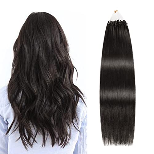 SUYYA Microlink Косата Човешка Коса с черна микро-линия Удължаване на Косата са Истински Човешки Косата прави Микрозвенья косата 50 Направления на 40 г/опаковане. за Жени (16