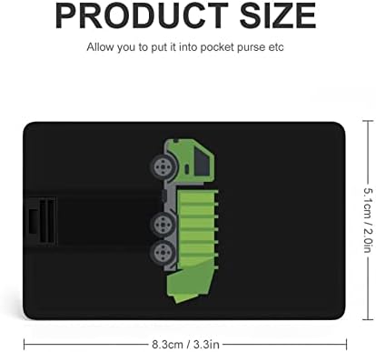 Зелени боклукчийски камион USB 2.0 Флаш Устройства, Памет във формата На Кредитна карта