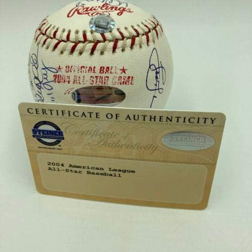 Дерек Джитър Мариано Ривера Ичиро Подписа Договор за Мач на звездите Бейзбол Щайнер Подписа Бейзболни Топки С Автографи