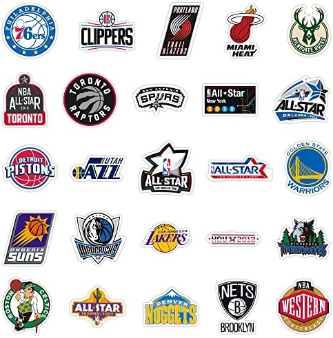 50 БР. Стикери с Логото на Феновете на Баскетболния отбор от Националната Баскетболна Асоциация за Всички 30 Отбора
