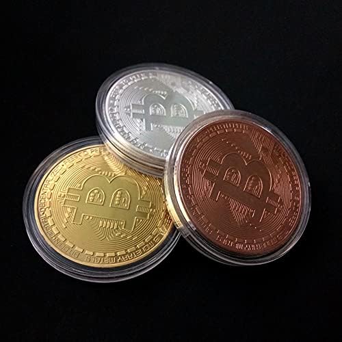 1бр Биткоин Златна Възпоменателна Монета Биткоин Виртуална Монета Криптовалюта Монета 2021 Ограничена Серия са подбрани