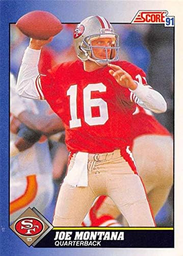 1991 Сметка във футбола 1 Джо Монтана Сан Франциско 49ерс Официалната Търговска картичка NFL