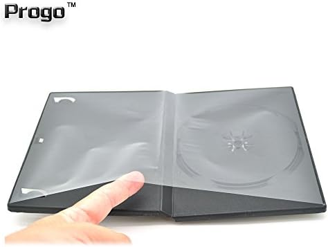 Стандартни черни калъфи за DVD Progo 50 Pack 14 мм
