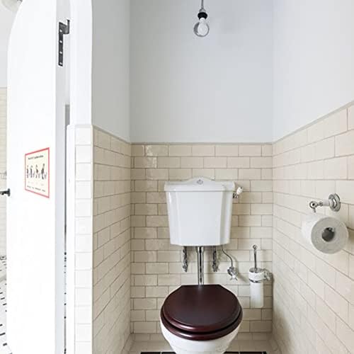 Инструкции за използването на тоалетна масичка, Забавна лидице знак, монтиран на стената Разпечатки с размер 8 * 12 инча за