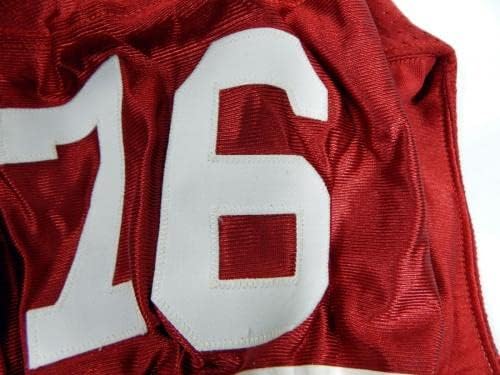 На 1990-те години San Francisco 49ers #76 Пусна Червената фланелка 52 DP34710 - Използваните тениски За игри NFL Без подпис