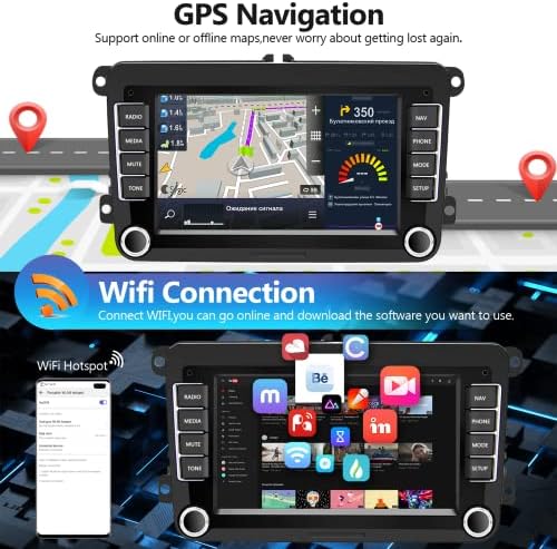 2 + 32G Android 11,0 Автомобилна стерео система с Apple Carplay (безжичен)/Android на авточасти за VW Jetta Seat