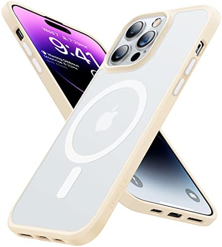 Калъф TORRAS Magnetic Гардиън е предназначена за iPhone 14 Pro Max [Тествана на спад във военния изпълнението] [Съвместим с MagSafe] Тънък прозрачен матиран калъф за телефон iPhone 14 Pro Max