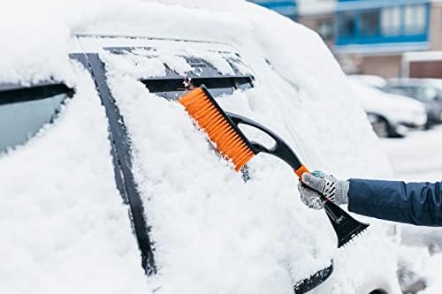 HUAQMDE 27-Инчов четка за сняг и стъргалка за лед, Подвижни Стъргалка за лед върху предното стъкло на автомобила,