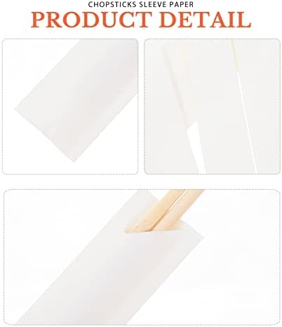 CLISPEED 100ШТ Пръчици За Хранене Торбички за Еднократна употреба Пръчки Опаковъчни Ръкави От Крафт-Хартия Пръчици За Хранене