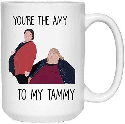 MoltDesigns Чаша Ти - Ейми, за да ми Тами - Сестринская чаша с тегло 1000 кг - Подарък за нея - Подарък за