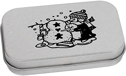 Лидице кутия за канцеларски материали Azeeda Пингвин, Строящий Снежен човек от Метални панти /Кутия за съхранение