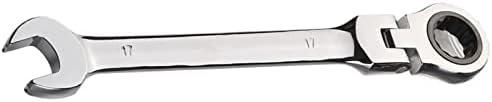 Leliafleury Гаечен Ключ с механизма на палеца 17 мм, Гъвкава Глава, Комбиниран Ключ, Метричен Гаечен Ключ от