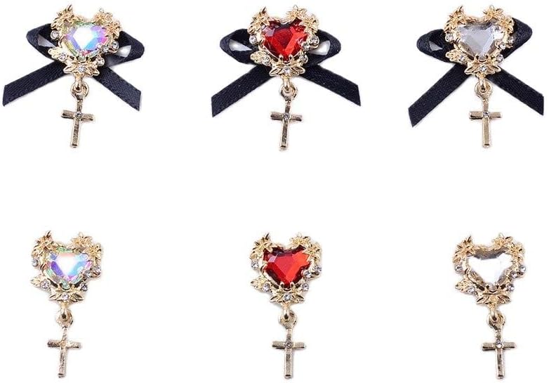 Decay Rococo: Кристали във формата на сърце, Висящи Висулки във формата на Кръст, Бижута за пръстите, Украшения във формата