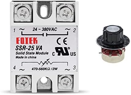 PIKIS 10VA 25VA 40VA Твърди релеен Регулатор на напрежение 24-380 В променлив ток с потенциометром 10A 25A