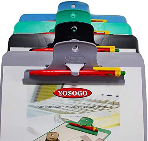 Пластмасов буфер формат Yosogo A4 /Letter – 2 опаковки с удобен държач за химикалки и допълнителна дръжка Побира до 40 Листа – Издръжлива пластмаса – Набор от писмени, офис