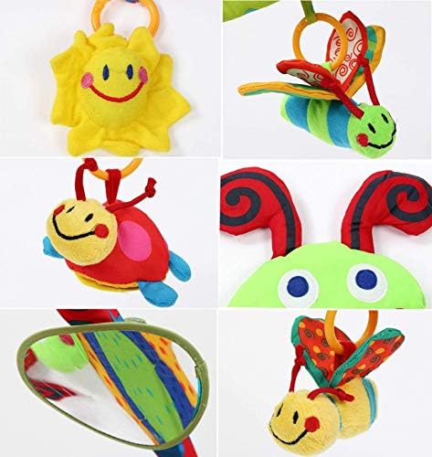 KUANDARM Детски Игри Мат с Шарени Пеперуди с 8 Различни Висящи Играчки За Занимания в Залата за Бебета от 1