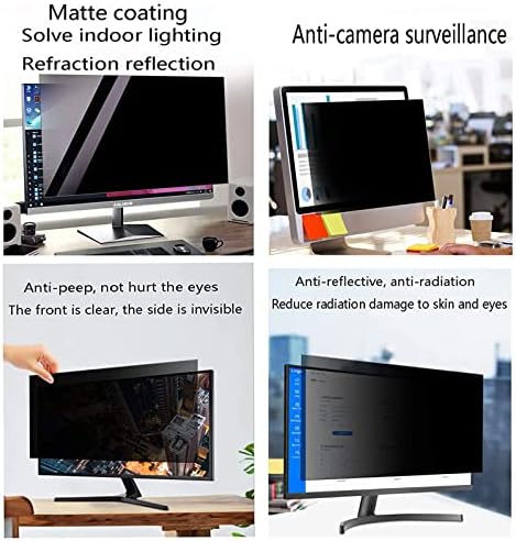 КУ Inc Экранный филтър за поверителност лаптоп Широкоекранен монитор Защита от надзъртане, защита от синя светлина, защита от