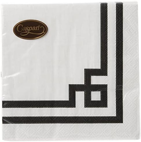Салфетка за коктейл на Трапези с Каспари, черно-бял стил Рийв Гош, 20 броя в опаковка