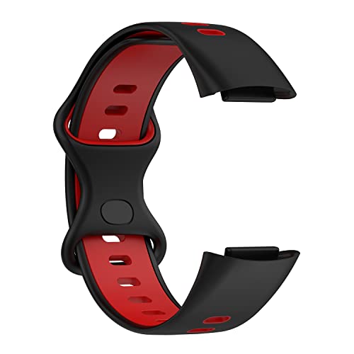 Спортен каишка eiEuuk, Съвместим с Аксесоар за умни часа Fitbit Charge 5, Цветен Дизайн, Мек Силикон Каишка за часовник,