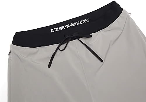 Мъжки Спортни къси панталони YOGA CROW Flow - бързо изсушаване Вътрешно Компресиране Подплата - Антимикробный джоб с цип